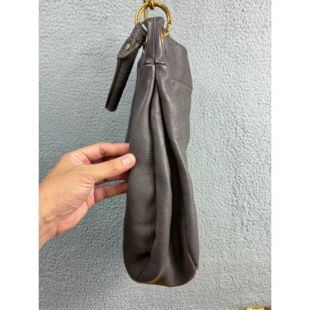 Marc by Marc Jacobs Classic Q Hillier Hobo Shoulder Bag Womens Medium Gray